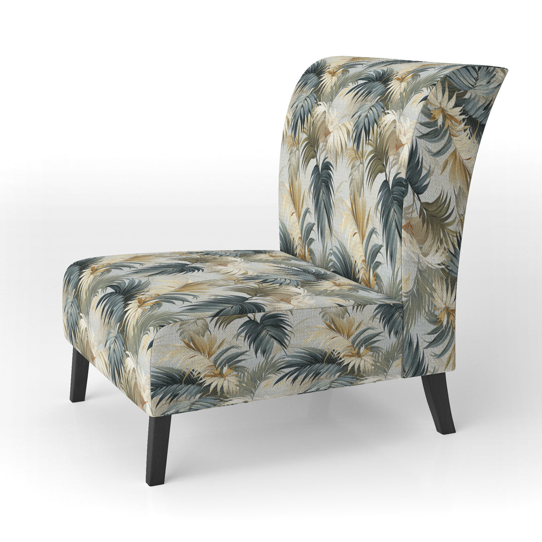 Whispering Palms Tropical Pattern - Tropical Accent Side Chair