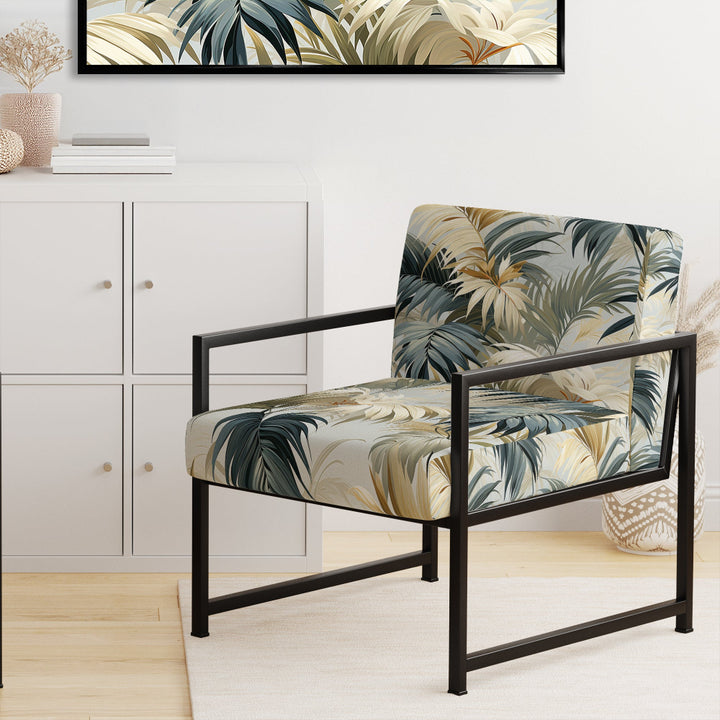 Whispering Palms Tropical Pattern - Tropical Accent Side Chair
