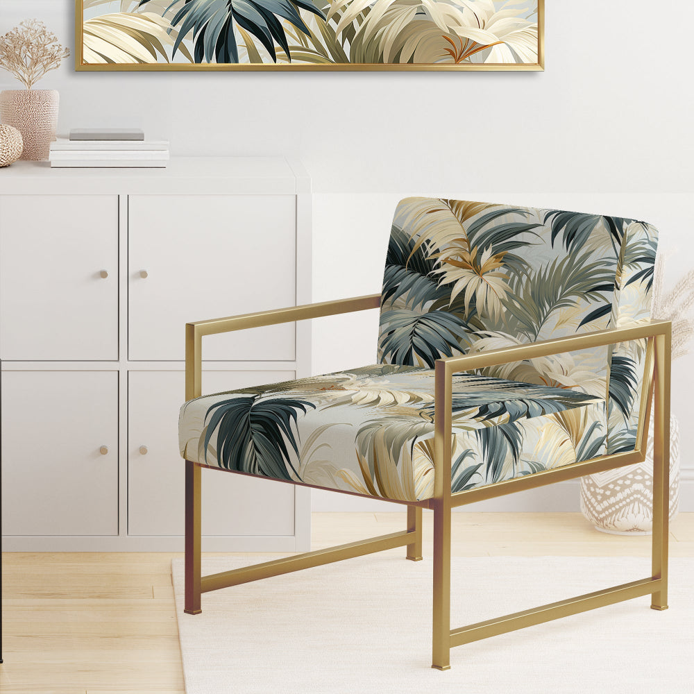 Whispering Palms Tropical Pattern - Tropical Accent Side Chair