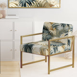 Whispering Palms Tropical Pattern - Tropical Accent Side Chair