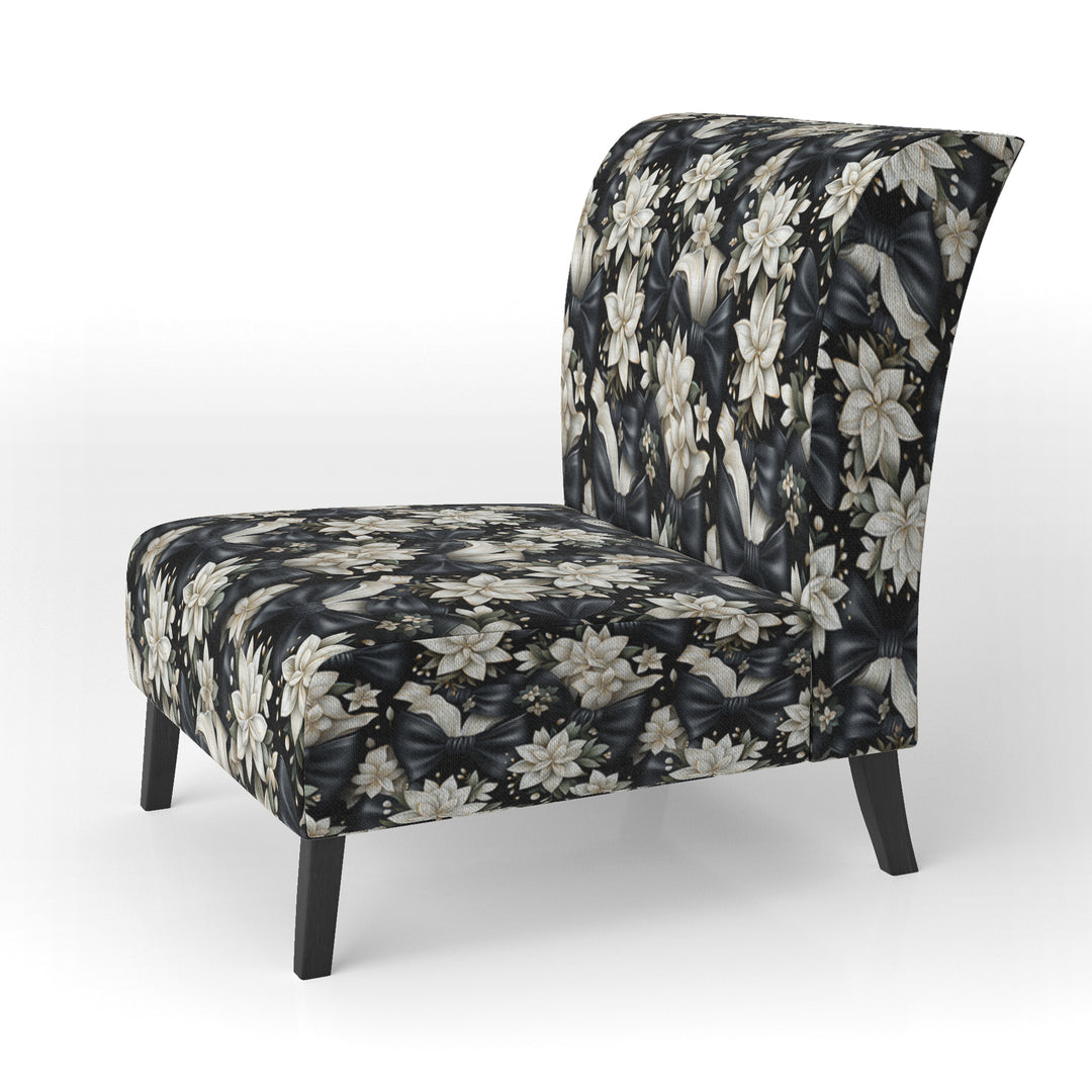 Tuxedo Tidings - Cottage Accent Slipper Chair
