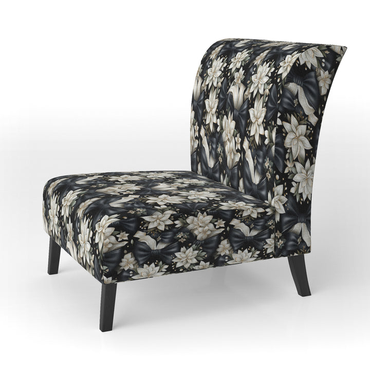 Tuxedo Tidings - Cottage Accent Slipper Chair