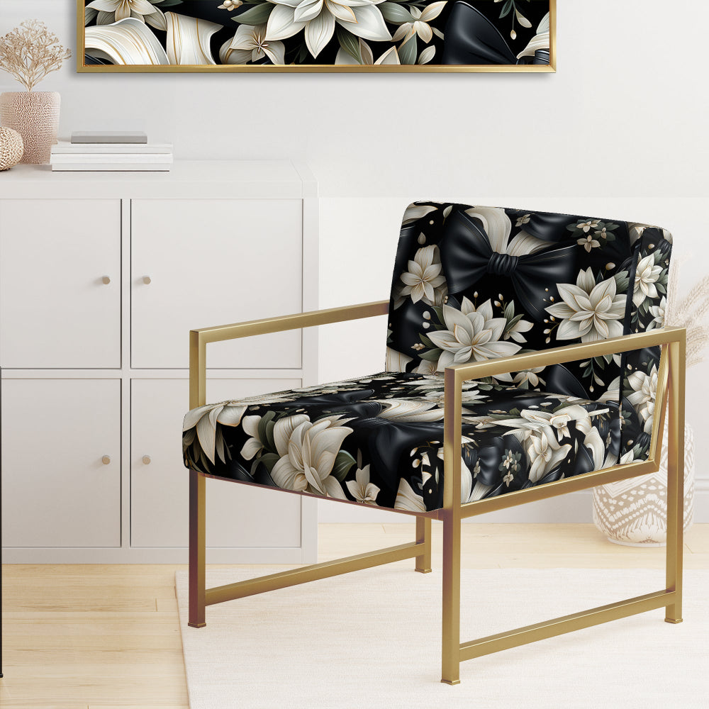 Tuxedo Tidings - Cottage Accent Slipper Chair