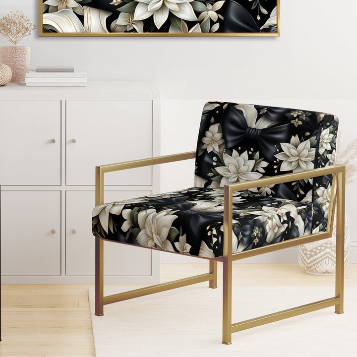 Tuxedo Tidings - Cottage Accent Slipper Chair