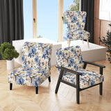 Cobalt Blue Victorian Rococo Victorian Pattern - Cottage Accent Slipper Chair