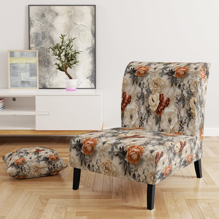 Rustic Lace Romance Victorian Pattern - Upholstered Cottage Accent Chairs