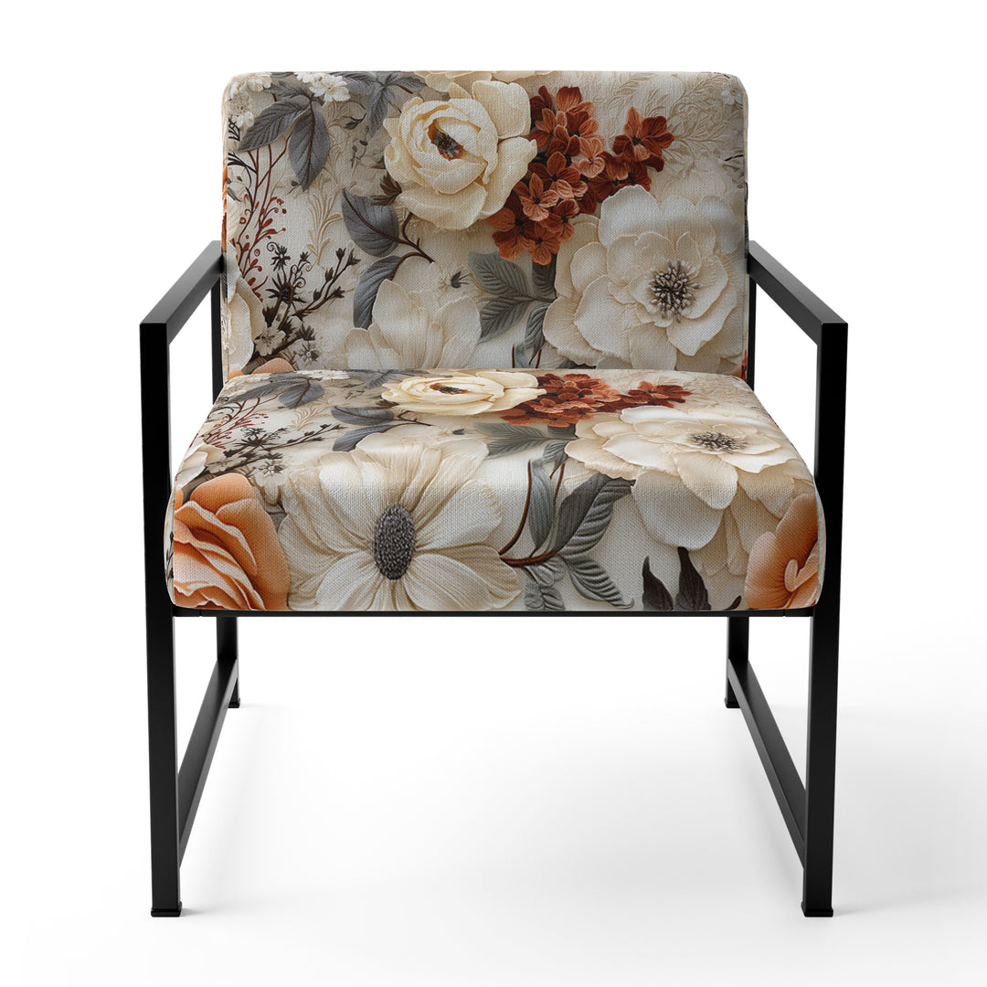 Rustic Lace Romance Victorian Pattern - Upholstered Cottage Accent Chairs