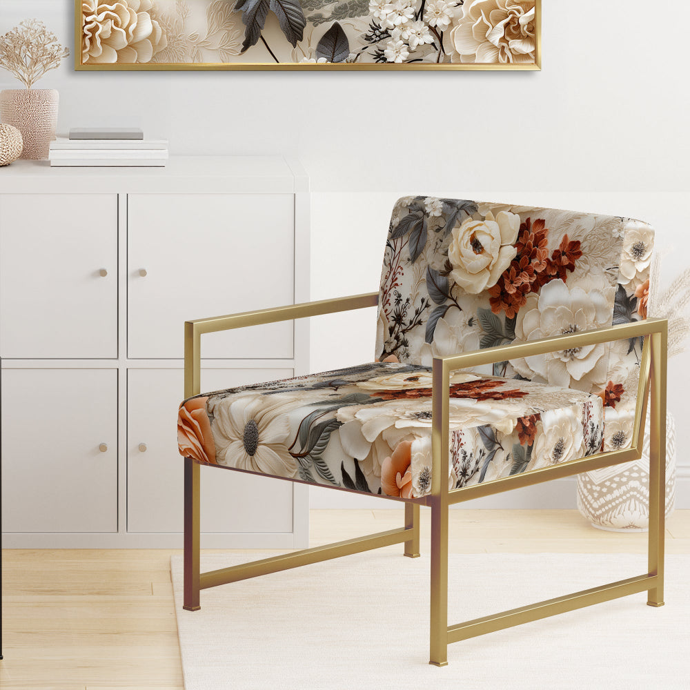 Rustic Lace Romance Victorian Pattern - Upholstered Cottage Accent Chairs
