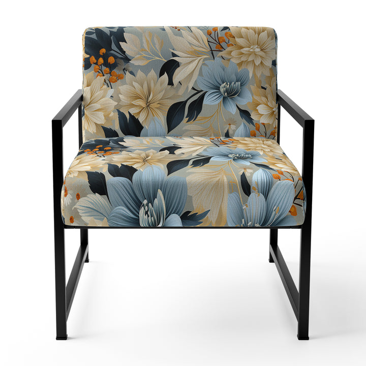 Blue Boho Floral Harmony Dreams - Cottage Arm Chair