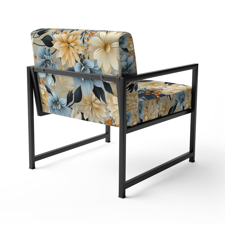 Blue Boho Floral Harmony Dreams - Cottage Arm Chair