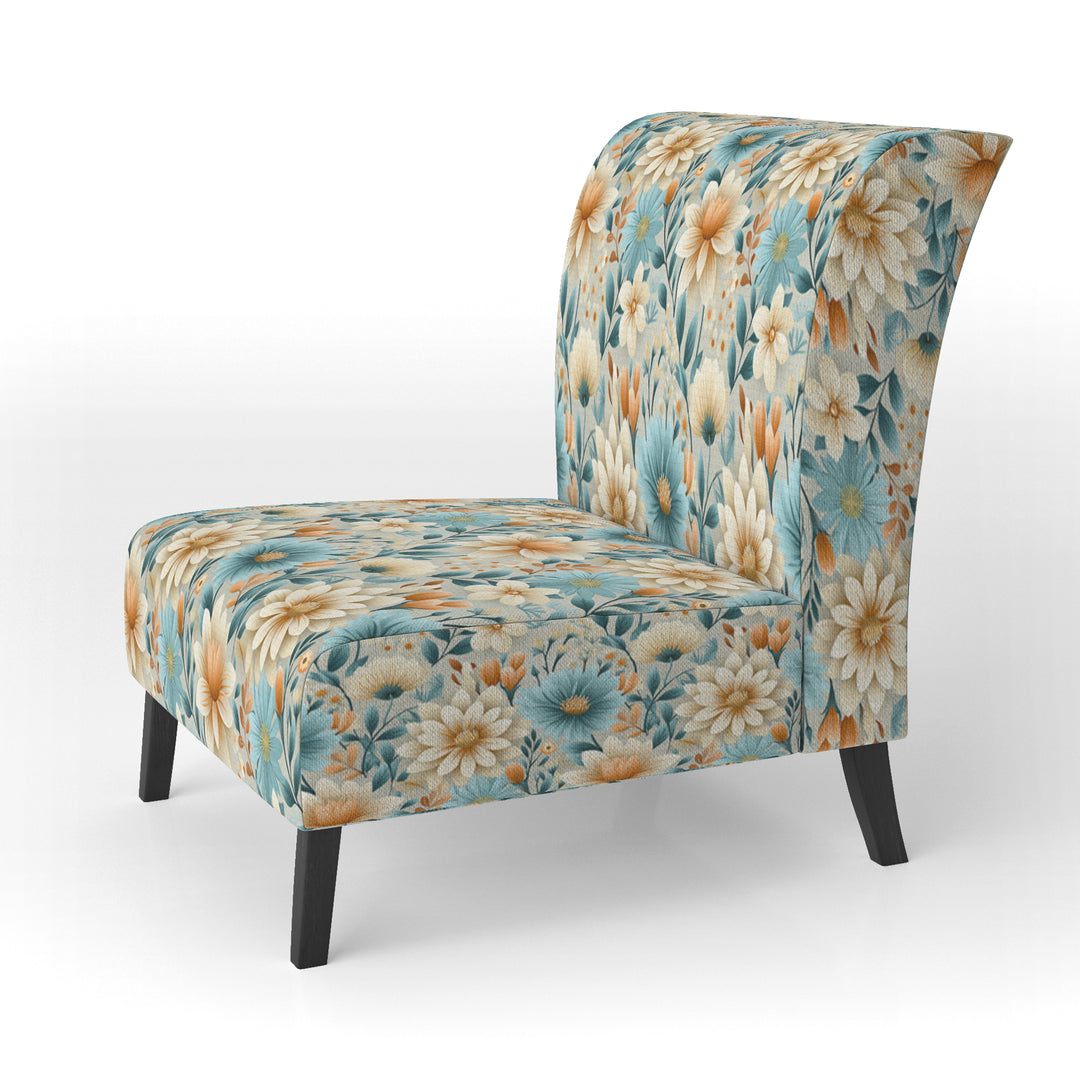 Blue Timeless Garden Flourish - Bohemian Arm Chair