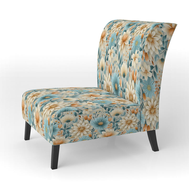 Blue Timeless Garden Flourish - Bohemian Arm Chair