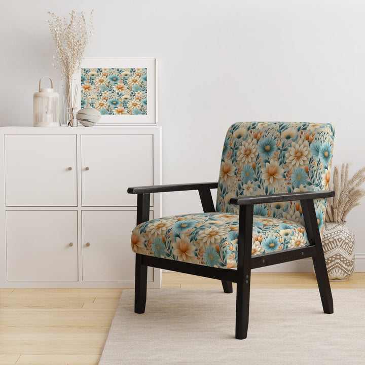 Blue Timeless Garden Flourish - Bohemian Arm Chair