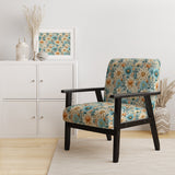 Blue Timeless Garden Flourish - Bohemian Arm Chair