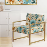 Blue Timeless Garden Flourish - Bohemian Arm Chair