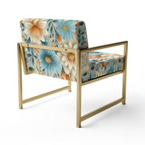 Blue Timeless Garden Flourish - Bohemian Arm Chair