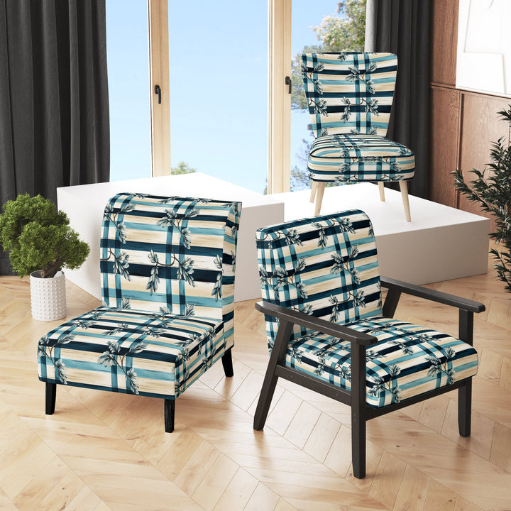Nautical Vintage Floral Stripes - Vintage Arm Chair