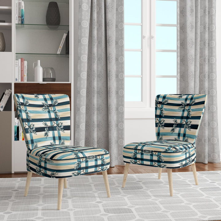 Nautical Vintage Floral Stripes - Vintage Arm Chair