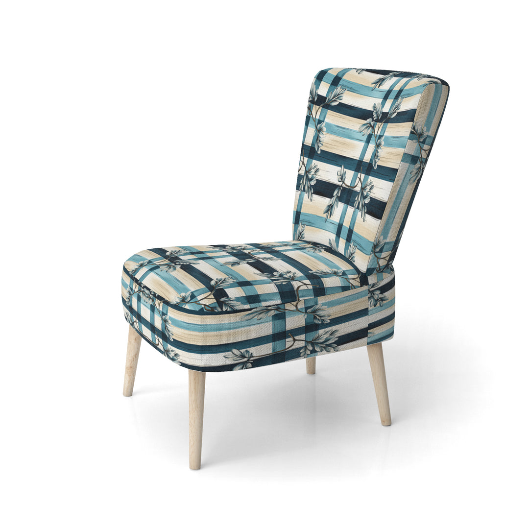 Nautical Vintage Floral Stripes - Vintage Arm Chair