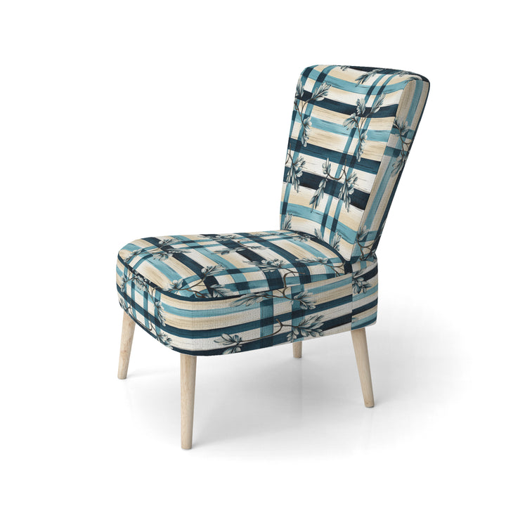 Nautical Vintage Floral Stripes - Vintage Arm Chair