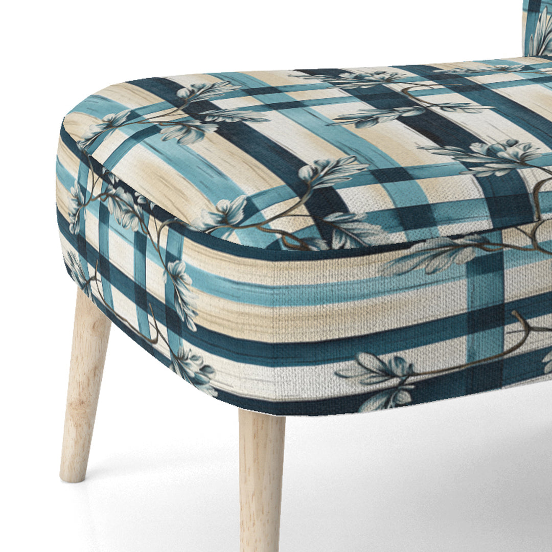 Nautical Vintage Floral Stripes - Vintage Arm Chair