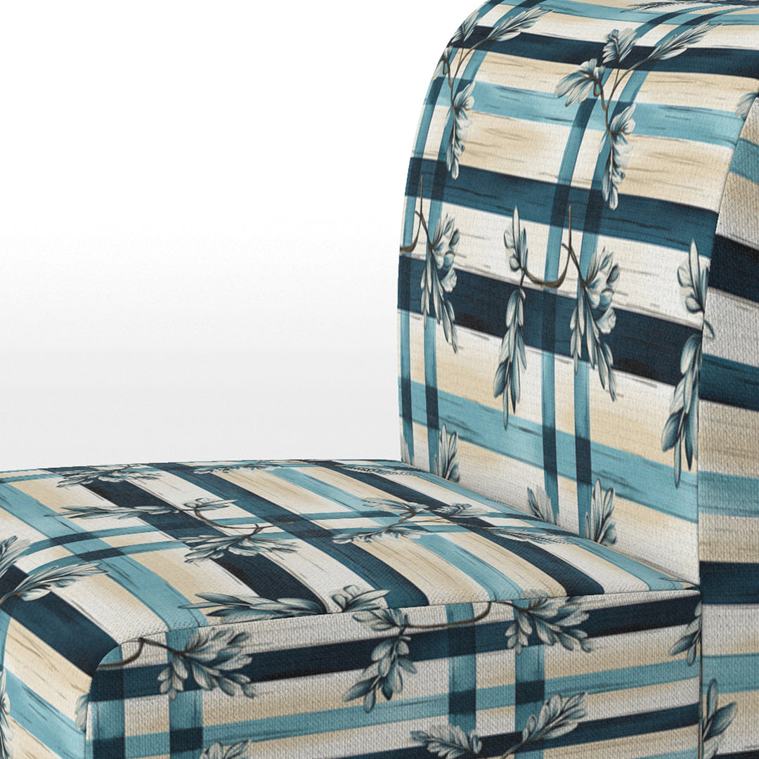 Nautical Vintage Floral Stripes - Vintage Arm Chair