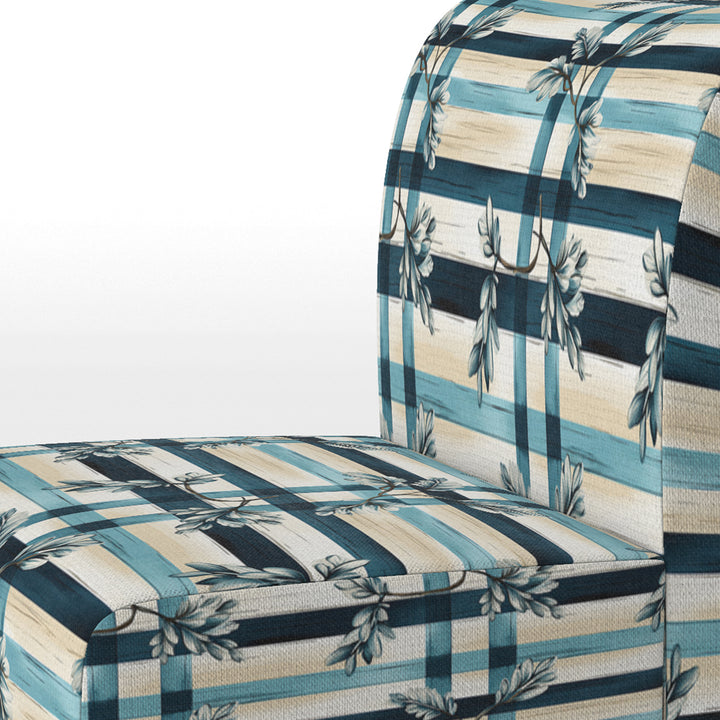 Nautical Vintage Floral Stripes - Vintage Arm Chair