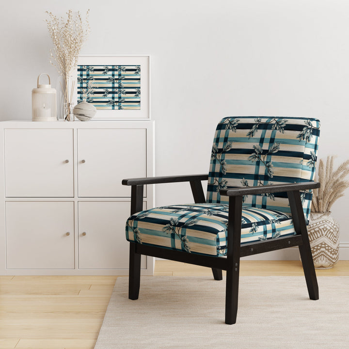 Nautical Vintage Floral Stripes - Vintage Arm Chair