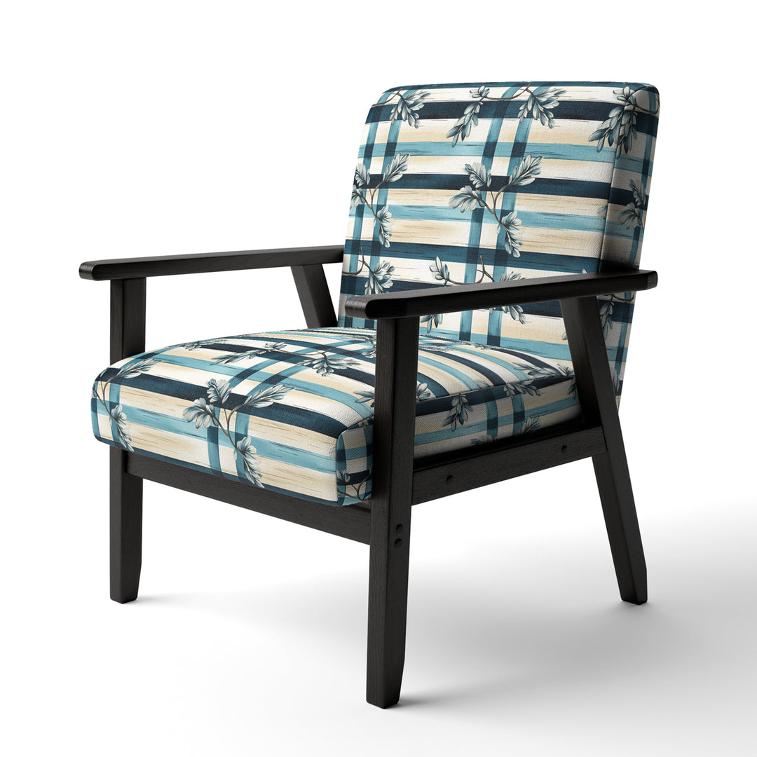 Nautical Vintage Floral Stripes - Vintage Arm Chair
