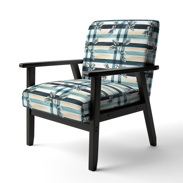 Nautical Vintage Floral Stripes - Vintage Arm Chair