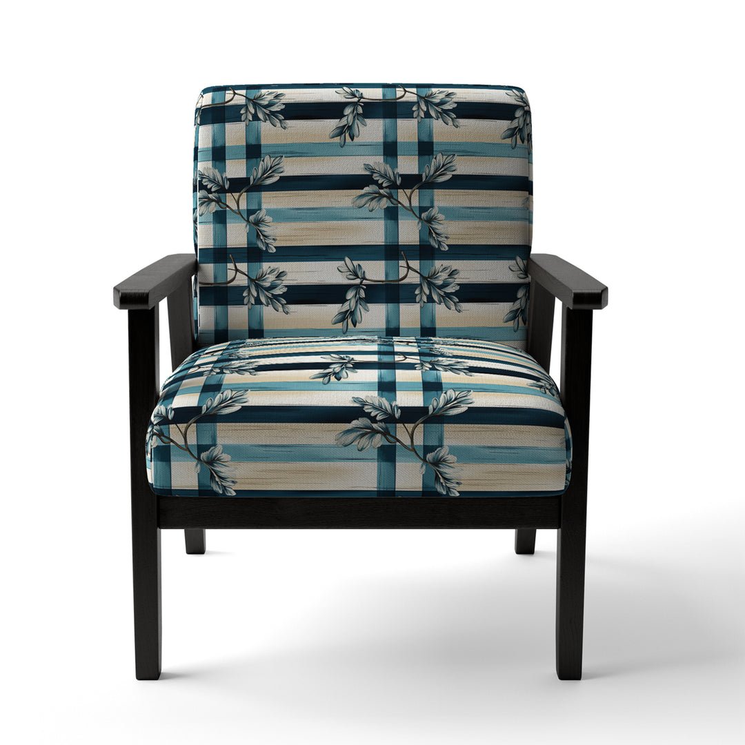 Nautical Vintage Floral Stripes - Vintage Arm Chair