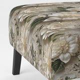 Vintage White Flower Lace Bliss - Cottage Arm Chair