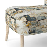 Gray Cubic Botanical Dreams - Vintage Accent Side Chair