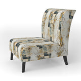 Gray Cubic Botanical Dreams - Vintage Accent Side Chair