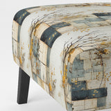 Gray Cubic Botanical Dreams - Vintage Accent Side Chair