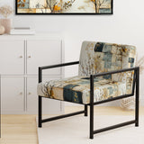 Gray Cubic Botanical Dreams - Vintage Accent Side Chair
