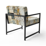Gray Cubic Botanical Dreams - Vintage Accent Side Chair