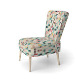 Vintage Pastel Checks Pattern - Upholstered Vintage Accent Chairs
