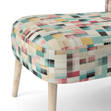 Vintage Pastel Checks Pattern - Upholstered Vintage Accent Chairs