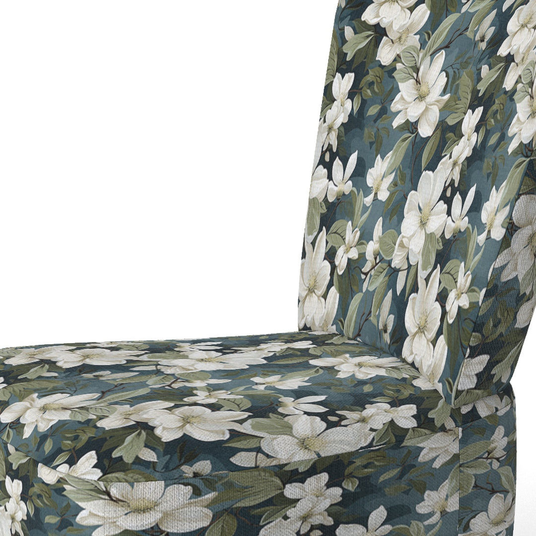 Grey And White Blossoms Orchid Lovely - Cottage Arm Chair