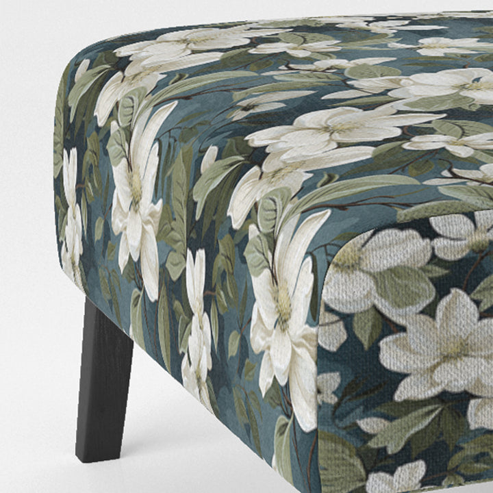 Grey And White Blossoms Orchid Lovely - Cottage Arm Chair
