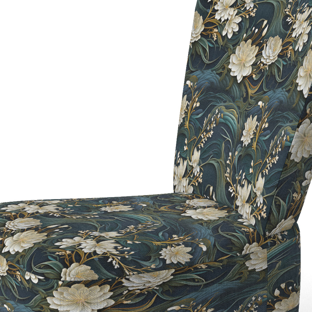Graceful Floral Essence Of Zen - Upholstered Cottage Accent Chairs