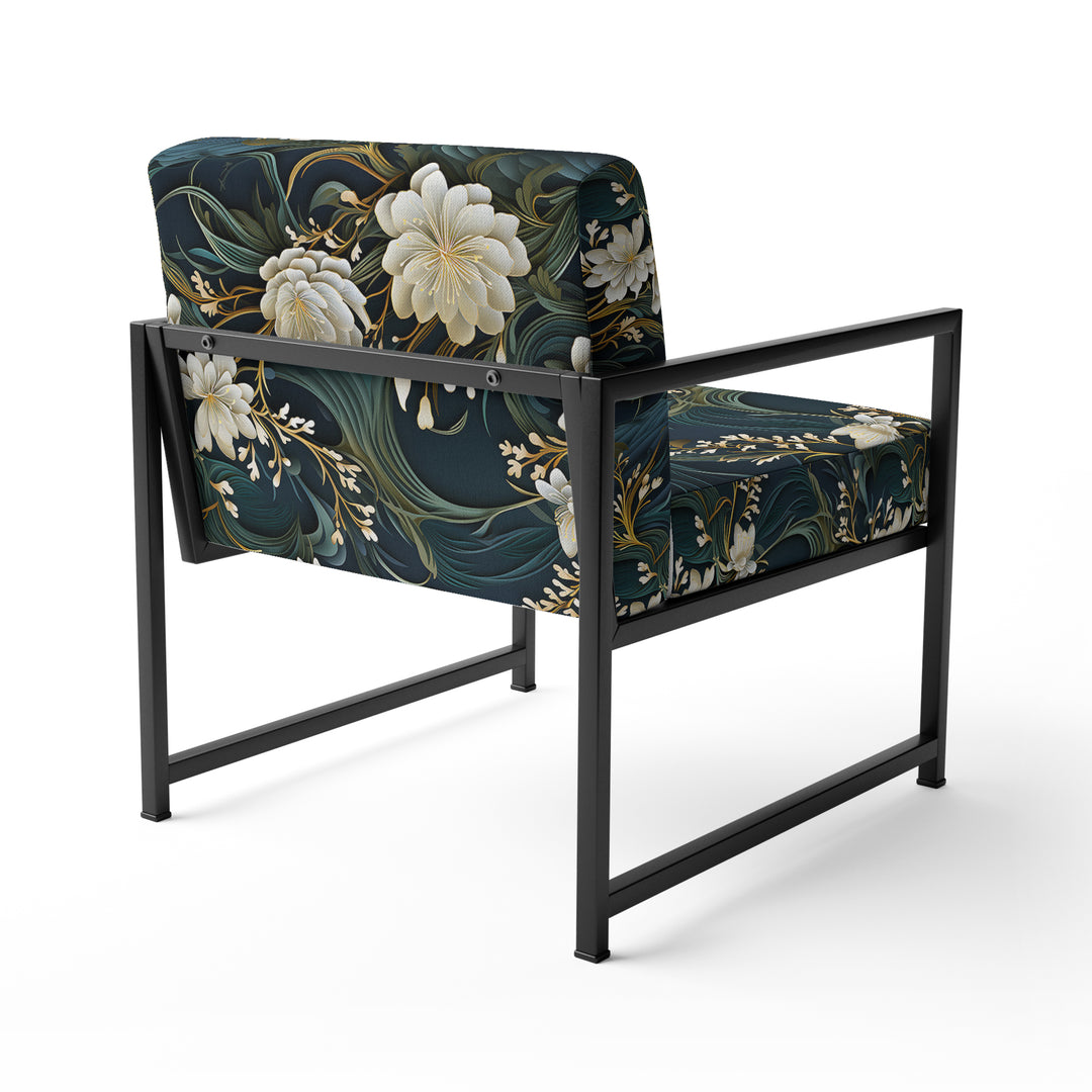 Graceful Floral Essence Of Zen - Upholstered Cottage Accent Chairs