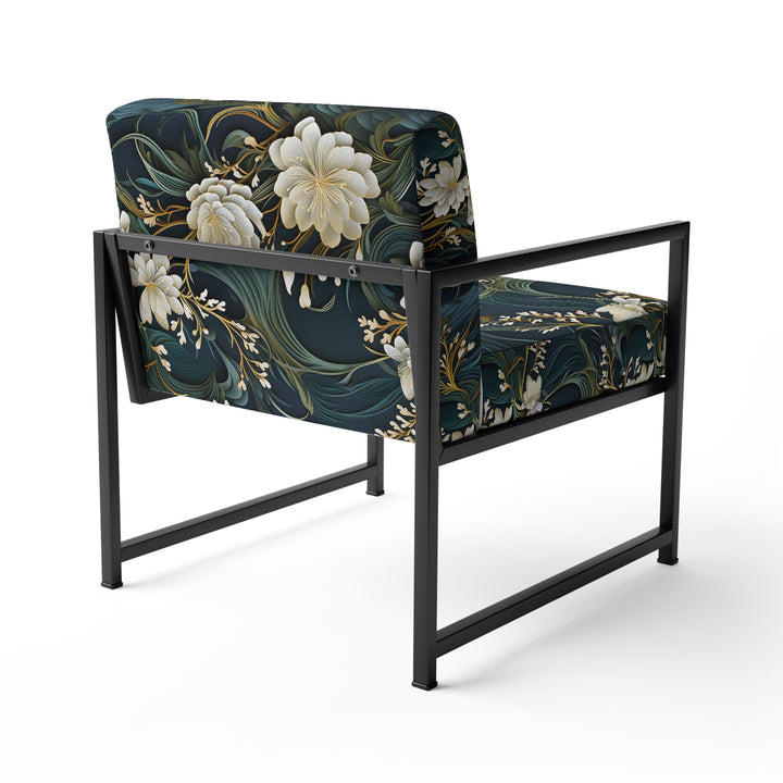 Graceful Floral Essence Of Zen - Upholstered Cottage Accent Chairs