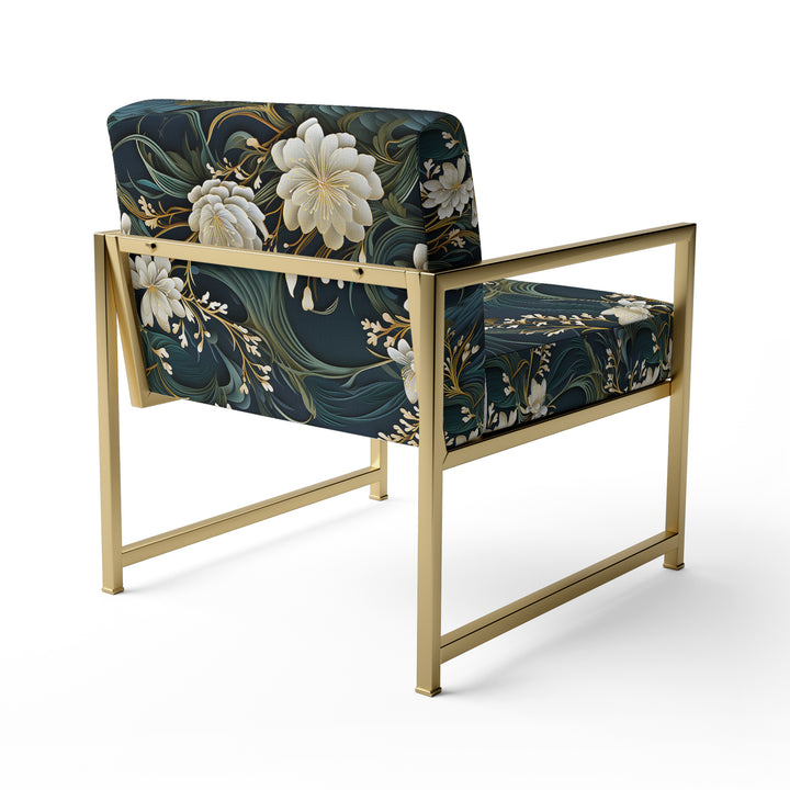 Graceful Floral Essence Of Zen - Upholstered Cottage Accent Chairs