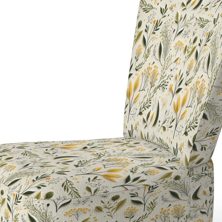 Yellow And Green Floral Simplicity - Cottage Arm Chair