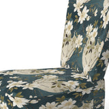 White And Green Tranquil Floral Elegant Zen - Upholstered Bohemian Accent Chairs