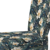 White And Gold Tranquil Lotus Zen - Upholstered Bohemian Accent Chairs