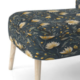 Yellow And Blue Tranquil Flowers Zen - Bohemian Arm Chair