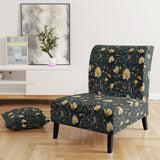 Yellow And Blue Tranquil Flowers Zen - Bohemian Arm Chair